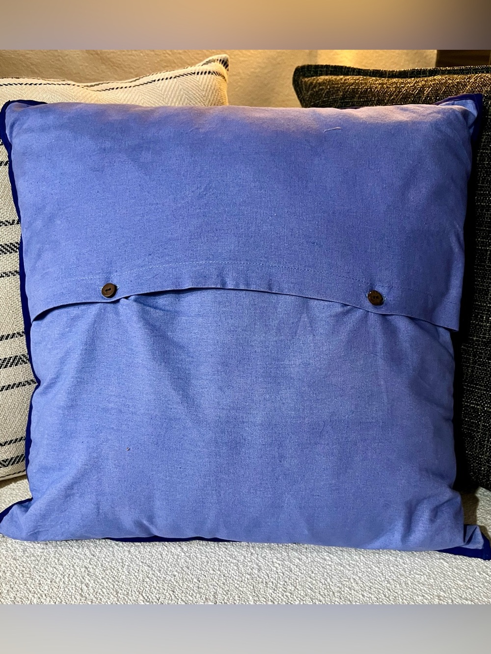 Natural Habitat Appliqué Pillow Made In India Matilda With Bird On Branch 18” Sq - Picture 5 of 7
